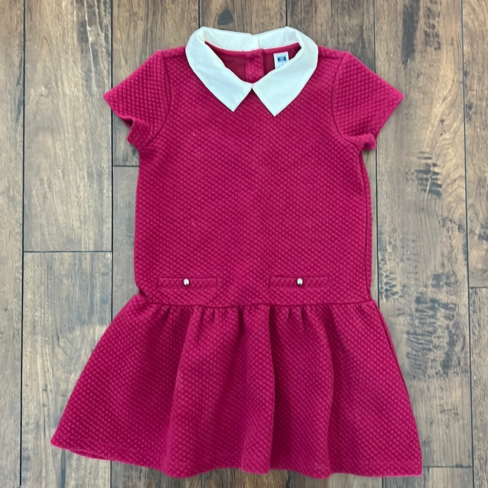 GUC Janie and Jack Quilted Peter Pan Collar Drop Waist Dress